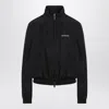 Balenciaga Black Bomber Jacket With Zip And Logo In Black