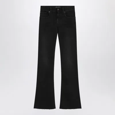 Balenciaga Black Bootcut Slim Fit Denim Trousers
