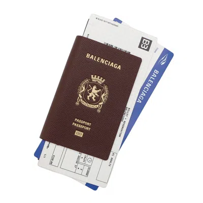 Pre-owned Balenciaga Black Bordeaux Leather Coin Purse/coin Case () In Multi