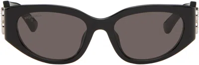 Balenciaga Black Bossy Round Af Sunglasses In 014 Black