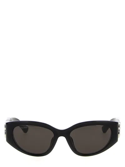 BALENCIAGA BLACK BOSSY ROUND AF SUNGLASSES