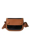 Balenciaga Black Brown Exotic Skin Leather Shoulder Camera Purse Women's Bag In Multi