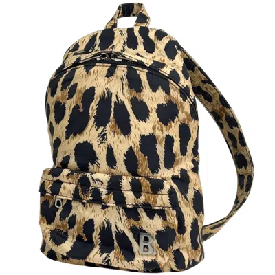 Pre-owned Balenciaga Black Brown Nylon Backpack () In Multi