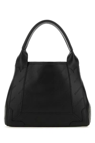 BALENCIAGA BLACK CABAS NAVY XS SHOULDER BAG