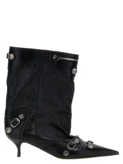 Balenciaga Cagole Wide Black Ankle Boot Women