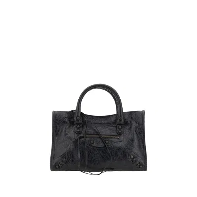 Balenciaga Black Calf Leather Bos Taurus Shoulder Bag