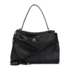 Balenciaga Large Rodeo Leather Top Handle Bag In Black