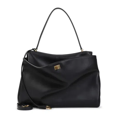 BALENCIAGA BALENCIAGA BLACK CALF LEATHER RODEO BAG