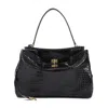 Balenciaga Rodeo Medium Handbag In Smooth Leather In Black