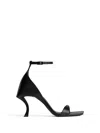 Balenciaga Squared Toe Huorg Leather Sandals 11cm