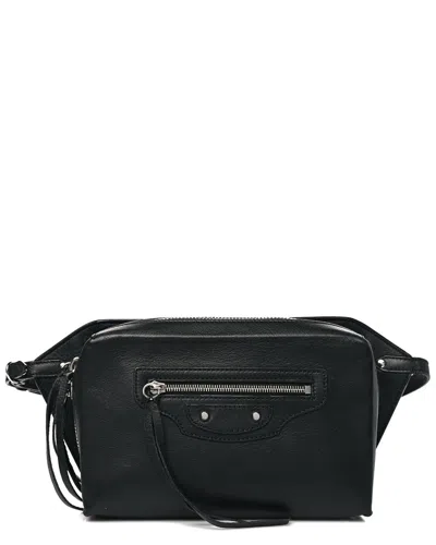 Balenciaga Black Calfskin Leather Papier Waist Belt Bag (authentic Pre-loved)