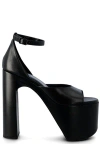 Balenciaga Camden 160 Platform Sandals In Calf Leather In Black