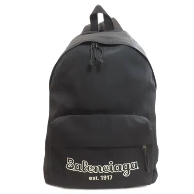 Pre-owned Balenciaga Black Canvas Backpack ()