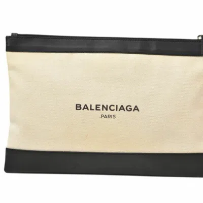 Pre-owned Balenciaga Black Canvas Clutch Bag Pouch ()