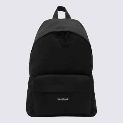 Balenciaga Black Canvas Explorer Backpack