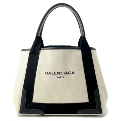 Pre-owned Balenciaga Black Canvas Leather Tote Bag ()