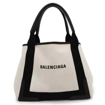Pre-owned Balenciaga Black Canvas Leather Tote Bag ()