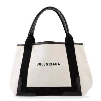Pre-owned Balenciaga Black Canvas Leather Tote Bag ()