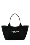 Balenciaga Borsa Shopping Biarritz Media In Tela Nera Donna In Black
