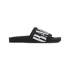 Balenciaga Slide Sandals With Flat Sole And Open Toe In Black