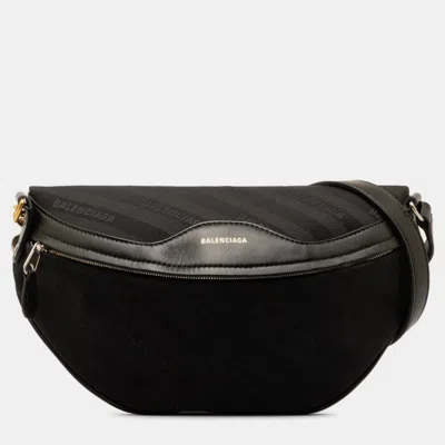 Pre-owned Balenciaga Black Canvas Souvenir Xs Belt Bag