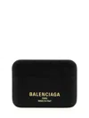 Balenciaga Cash 2.0 Leather Card Holder In Black