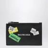 Balenciaga Black Cash Card Holder In Black
