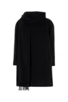 Balenciaga Casual Jacket With Scarf And Pockets In Black