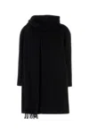 Balenciaga Casual Jacket With Scarf And Pockets In Black