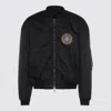 Balenciaga Men Bomber Jacket With Logo In Black