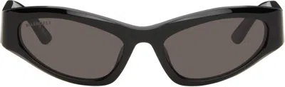 Balenciaga Black Cat-eye Sunglasses In Black-black-grey