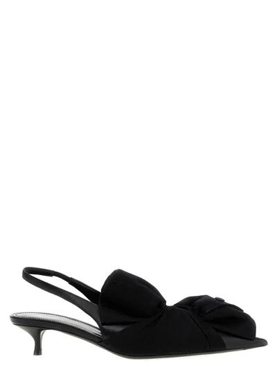 BALENCIAGA BLACK CHEMISE SLINGBACK HEELS