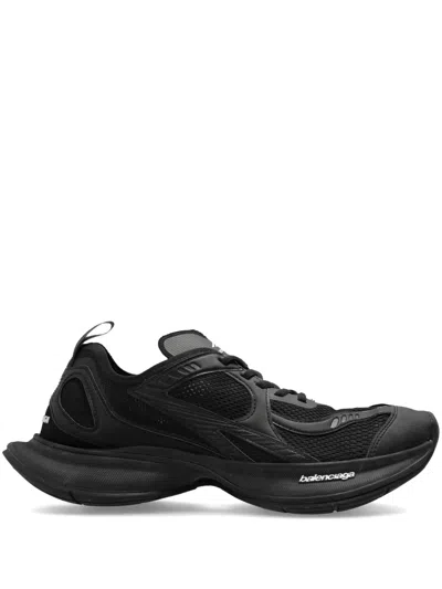 Balenciaga Black Chunky Sneakers With Logo Print