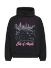 Balenciaga Hooded Graphic Print Sweater With Ribbed Cuffs