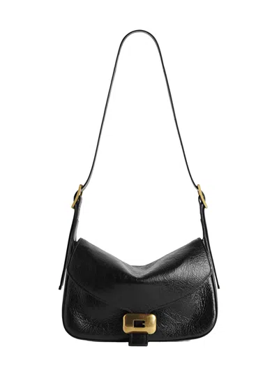 BALENCIAGA BLACK CLICCA SHOULDER BAG MEDIUM SHOULDER BAG