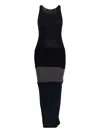 Balenciaga Black Upside Down Dress In Blue