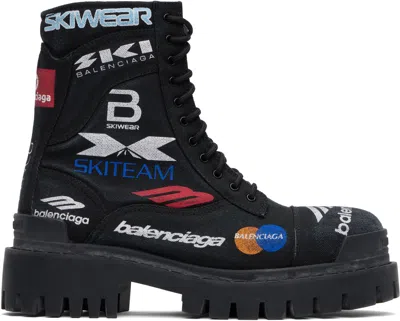 Balenciaga L20 Combat Strike Boots In Black