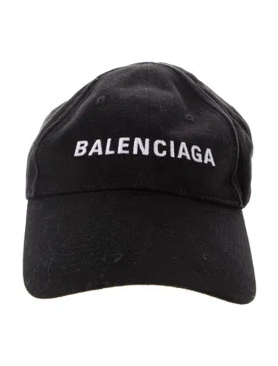 Pre-owned Balenciaga Black Cotton  Baseball Cap In Multi