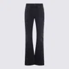 Balenciaga Black Cotton Bootcut Jeans In Black