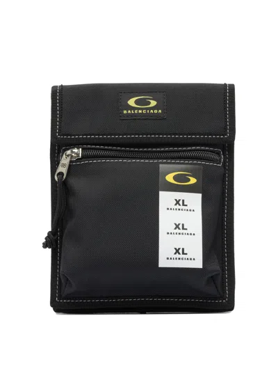 Balenciaga Black Cotton Crossbody Bag