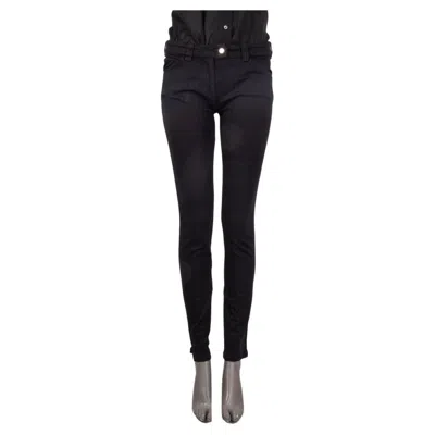 Pre-owned Balenciaga Black Cotton Denim Skinny Jeans Pants 38 S