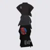 Balenciaga Women's Twisted Dress In Black In Red