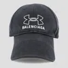 Balenciaga X Under Armour Logo Baseball Cap In Black