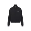Balenciaga Womens Black Logo-embroidered Cotton-blend Track Jacket In Black