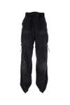 Balenciaga Stonewashed Cotton Cargo Pantaboots With Detachable Belt