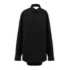 Balenciaga Black Cotton Long Women's Dress In Black