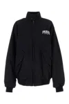 Balenciaga Jacket With Faux Fur Lining In Black