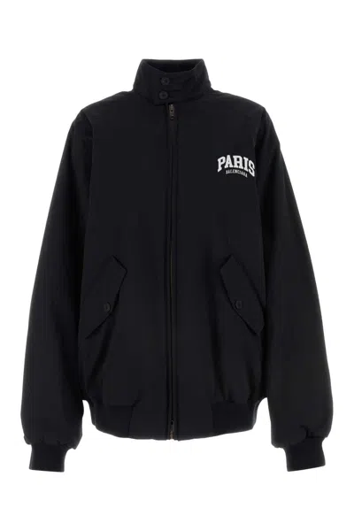 BALENCIAGA BALENCIAGA BLACK COTTON OVERSIZE JACKET
