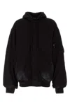 Balenciaga Front Pocket Oversize Cotton Sweatshirt