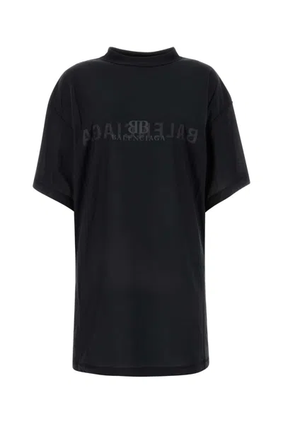 Balenciaga Black Cotton Oversize T-shirt